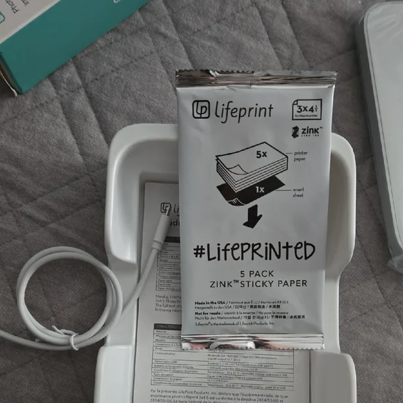 White Portable Photo Printer